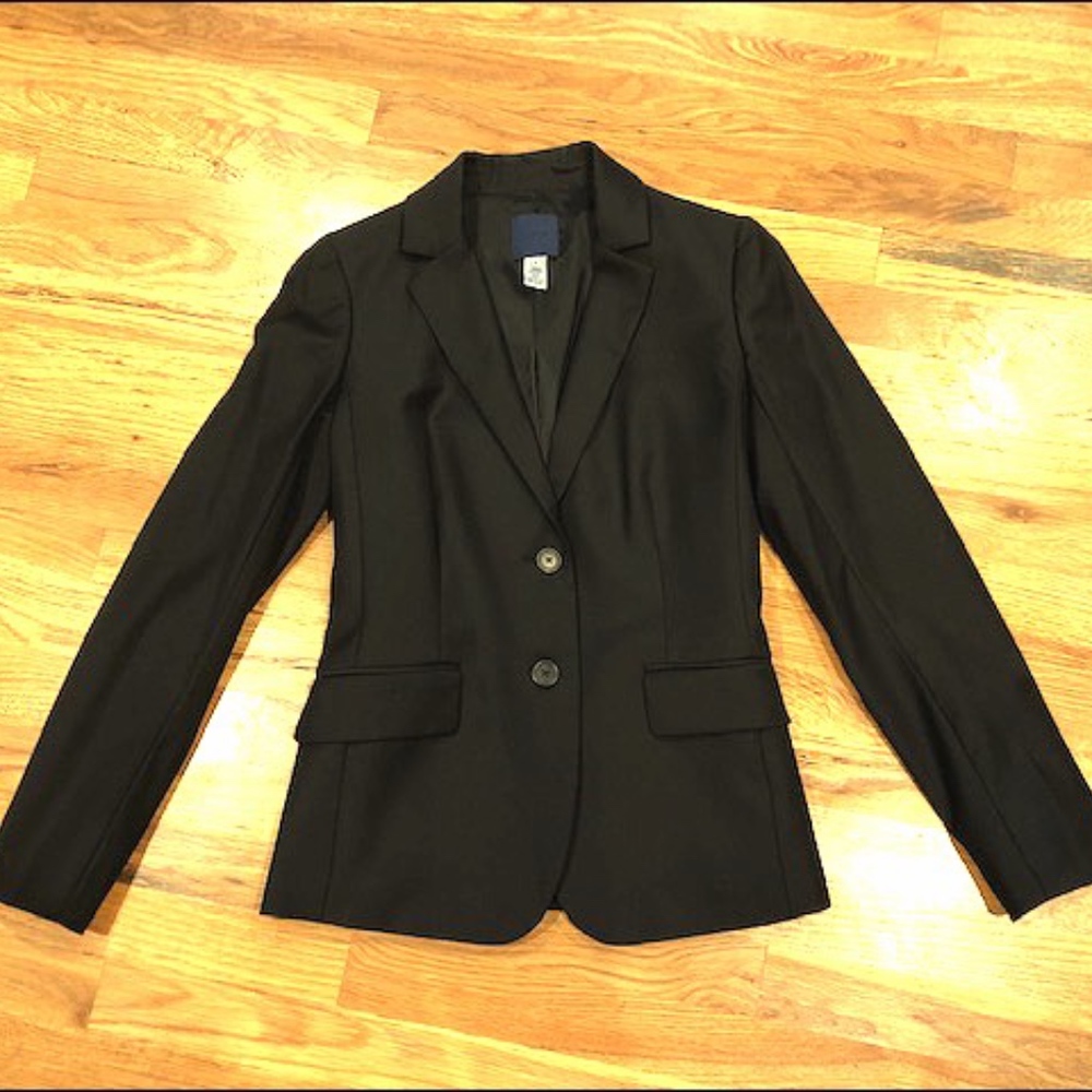 Black lightweight wool J.Crew blazer